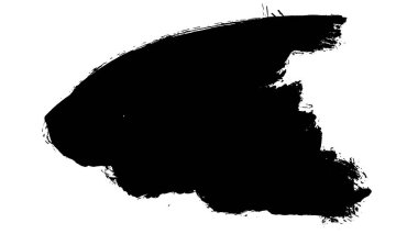 Siyah fırça darbesi ve doku. Grunge vektör soyut el boyalı element. Altı çizili ve sınır tasarımı.