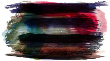 Siyah fırça darbesi ve doku. Grunge vektör soyut el boyalı element. Altı çizili ve sınır tasarımı.