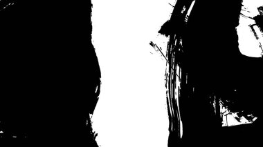 Siyah fırça darbesi ve doku. Grunge vektör soyut el boyalı element. Altı çizili ve sınır tasarımı.