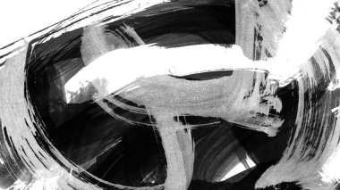 Siyah fırça darbesi ve doku. Grunge vektör soyut el boyalı element. Altı çizili ve sınır tasarımı.