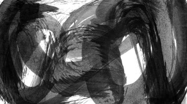 Siyah fırça darbesi ve doku. Grunge vektör soyut el boyalı element. Altı çizili ve sınır tasarımı.