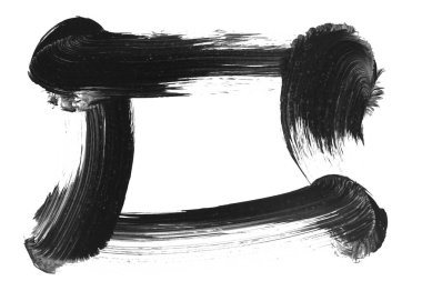 siyah mürekkep fırçası vuruşu. resimleme.