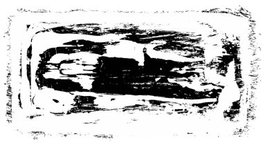 Siyah fırça darbesi ve doku. Grunge vektör soyut el boyalı element. Altı çizili ve sınır tasarımı.