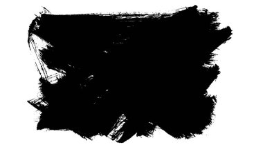 Siyah fırça darbesi ve doku. Grunge soyut elle boyanmış elementler. Altı çizili ve sınır tasarımı.