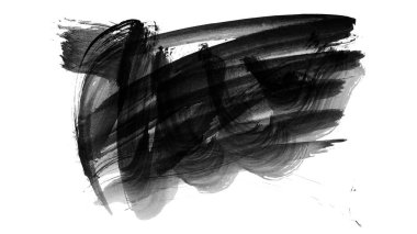 siyah mürekkep fırçası vuruşu. resimleme.