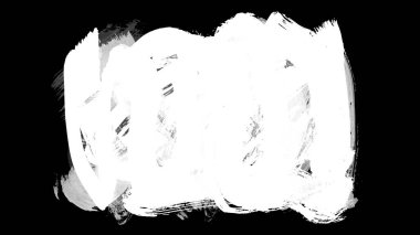 Siyah üzerine beyaz mürekkep fırçası darbeleri. vektör illüstrasyonu.