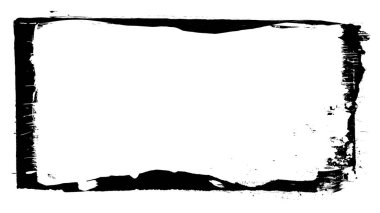 Siyah fırça darbesi ve doku. Grunge vektör soyut el boyalı element. Altı çizili ve sınır tasarımı.