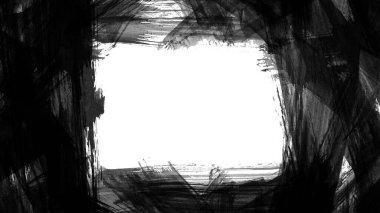 Siyah mürekkep fırçası darbeleri. vektör illüstrasyonu.