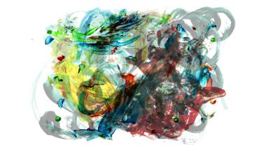 Siyah ve renkli boya karışımı, fırça darbesi ve doku. Grunge soyut elle boyanmış elementler. 