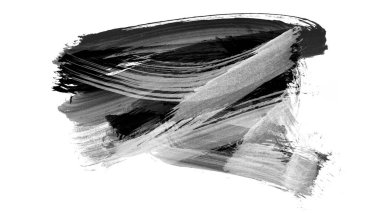 Siyah fırça darbesi ve doku. Grunge vektör soyut el boyalı element. Altı çizili ve sınır tasarımı.