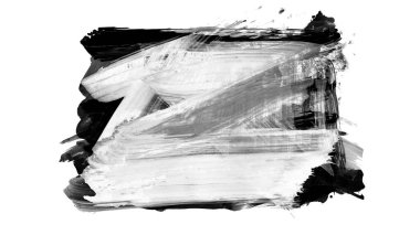 Siyah fırça darbesi ve doku. Grunge vektör soyut el boyalı element. Altı çizili ve sınır tasarımı.