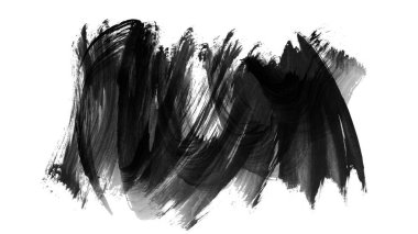siyah mürekkep fırçası vuruşu. resimleme.