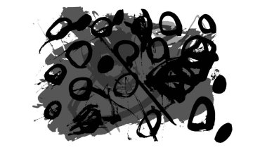 Siyah fırça darbesi ve doku. Grunge vektör soyut el boyalı element. Altı çizili ve sınır tasarımı.