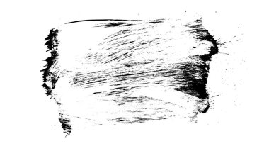 Siyah fırça darbesi ve doku. Grunge vektör soyut el boyalı element. Altı çizili ve sınır tasarımı.