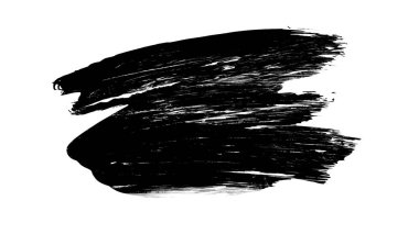 Siyah fırça darbesi ve doku. Grunge vektör soyut el boyalı element. Altı çizili ve sınır tasarımı.