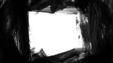 Siyah mürekkep fırçası darbeleri. vektör illüstrasyonu.