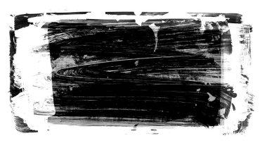 Siyah fırça darbesi ve doku. Grunge vektör soyut el boyalı element. Altı çizili ve sınır tasarımı.