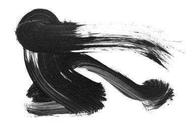 siyah mürekkep fırçası vuruşu. resimleme.