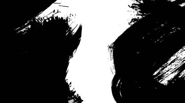 Siyah fırça darbesi ve doku. Grunge vektör soyut el boyalı element. Altı çizili ve sınır tasarımı.