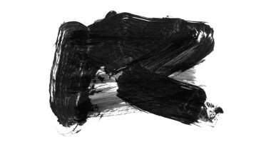 Siyah fırça darbesi ve doku. Grunge vektör soyut el boyalı element. Altı çizili ve sınır tasarımı.