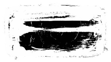 Siyah fırça darbesi ve doku. Grunge vektör soyut el boyalı element. Altı çizili ve sınır tasarımı.