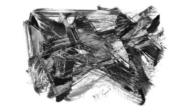 Siyah fırça darbesi ve doku. Grunge vektör soyut el boyalı element. Altı çizili ve sınır tasarımı.