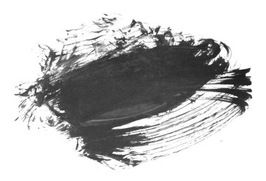 siyah mürekkep fırçası vuruşu. resimleme.