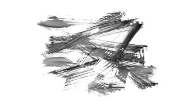 Siyah fırça darbesi ve doku. Grunge vektör soyut el boyalı element. Altı çizili ve sınır tasarımı.