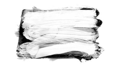 Siyah fırça darbesi ve doku. Grunge vektör soyut el boyalı element. Altı çizili ve sınır tasarımı.