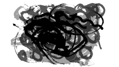 Siyah fırça darbesi ve doku. Grunge vektör soyut el boyalı element. Altı çizili ve sınır tasarımı.