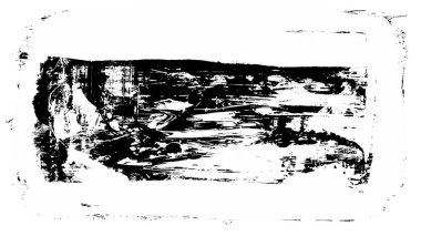 Siyah fırça darbesi ve doku. Grunge vektör soyut el boyalı element. Altı çizili ve sınır tasarımı.