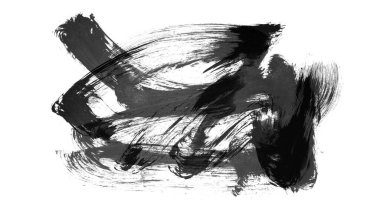 Siyah fırça darbesi ve doku. Grunge vektör soyut el boyalı element. Altı çizili ve sınır tasarımı.