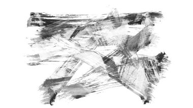 Siyah fırça darbesi ve doku. Grunge vektör soyut el boyalı element. Altı çizili ve sınır tasarımı.