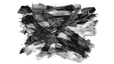 Siyah fırça darbesi ve doku. Grunge vektör soyut el boyalı element. Altı çizili ve sınır tasarımı.