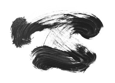 siyah mürekkep fırçası vuruşu. resimleme.