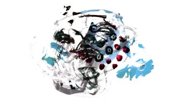 fırça darbesi ve doku. Grunge vektör soyut el boyalı element. Altı çizili ve sınır tasarımı.