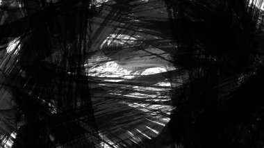 Siyah fırça darbesi ve doku. Grunge vektör soyut el boyalı element. Altı çizili ve sınır tasarımı.