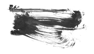 siyah mürekkep fırçası vuruşu. resimleme.