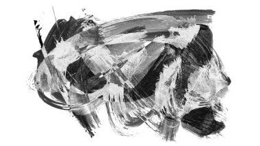 Siyah fırça darbesi ve doku. Grunge vektör soyut el boyalı element. Altı çizili ve sınır tasarımı.