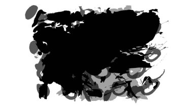 Siyah fırça darbesi ve doku. Grunge vektör soyut el boyalı element. Altı çizili ve sınır tasarımı.