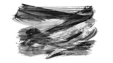 Siyah fırça darbesi ve doku. Grunge vektör soyut el boyalı element. Altı çizili ve sınır tasarımı.