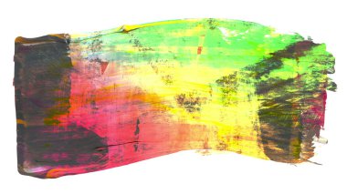 Siyah ve renkli boya karışımı, fırça darbesi ve doku. Grunge soyut elle boyanmış elementler. 