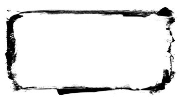Siyah fırça darbesi ve doku. Grunge vektör soyut el boyalı element. Altı çizili ve sınır tasarımı.