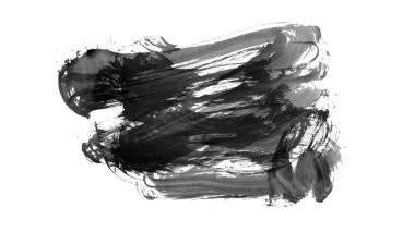 Siyah fırça darbesi ve doku. Grunge vektör soyut el boyalı element. Altı çizili ve sınır tasarımı.