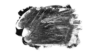 Siyah fırça darbesi ve doku. Grunge vektör soyut el boyalı element. Altı çizili ve sınır tasarımı.