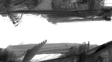 Siyah fırça darbeleri dokusu. Grunge soyut elle boyanmış elementler.