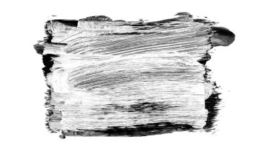 Siyah fırça darbesi ve doku. Grunge vektör soyut el boyalı element. Altı çizili ve sınır tasarımı.