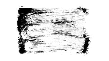 Siyah fırça darbesi ve doku. Grunge vektör soyut el boyalı element. Altı çizili ve sınır tasarımı.
