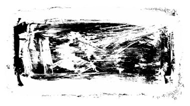 Siyah fırça darbesi ve doku. Grunge vektör soyut el boyalı element. Altı çizili ve sınır tasarımı.