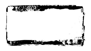 Siyah fırça darbesi ve doku. Grunge vektör soyut el boyalı element. Altı çizili ve sınır tasarımı.